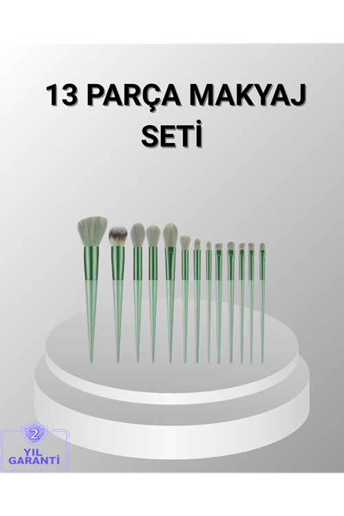 13 Parça Makyaj Fırça Seti – Ergonomik, Dökülme Yapmayan, Taşınabilir