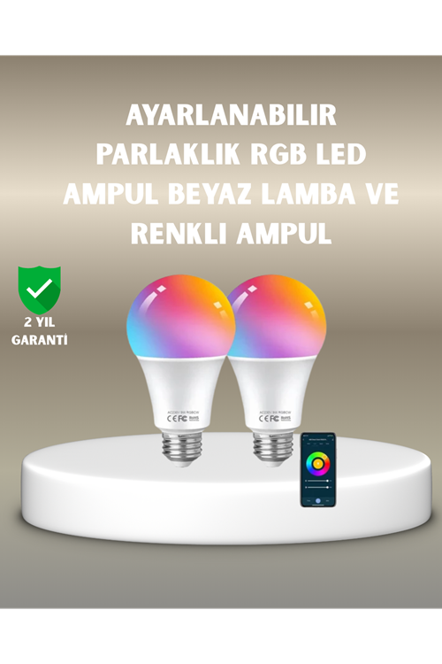 RGBW Teknolojili Akıllı LED Ampul, Zamanlayıcılı