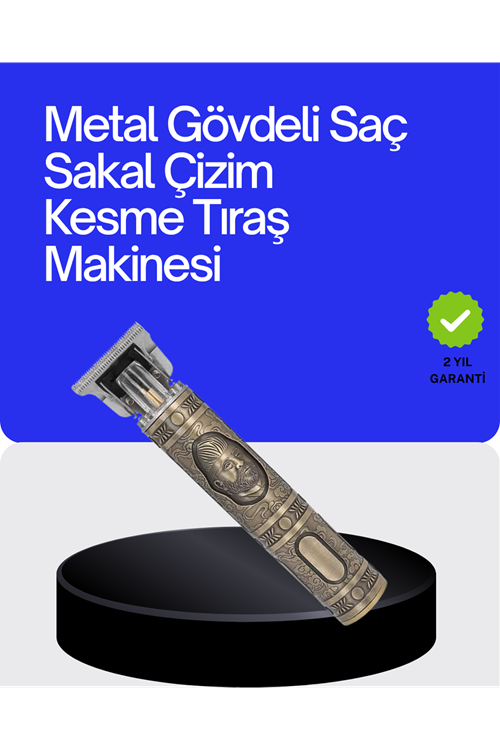 Kompakt Tasarımlı, Güçlü Motorlu Saç sakal Kesme Makinesi ve 4 Kılavuz Tarak