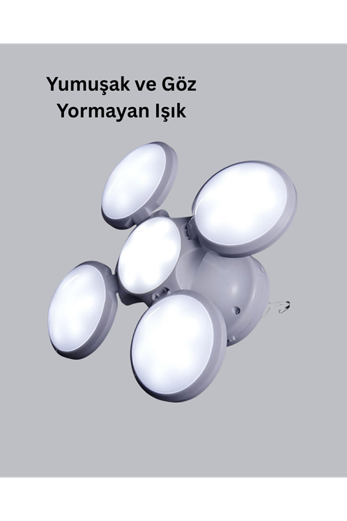 Güneş Enerjili ve USB Şarjlı LED Kamp Lambası – 5 Farklı Işık Modlu, Askılı Tasarım