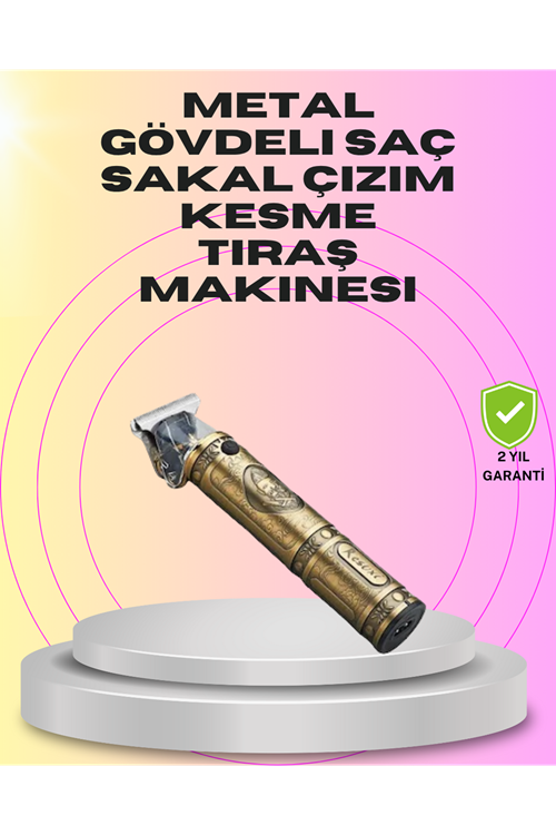Güçlü Motorlu, 4 Kılavuz Taraklı Kompakt Saç Kesme Makinesi – Uzun Pil Ömürlü