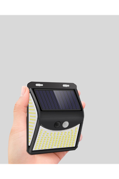 Güneş Enerjili Sensörlü Dış Mekan Duvar Lambası – 3 Modlu, 2200mAh Pil, 120° Algılama