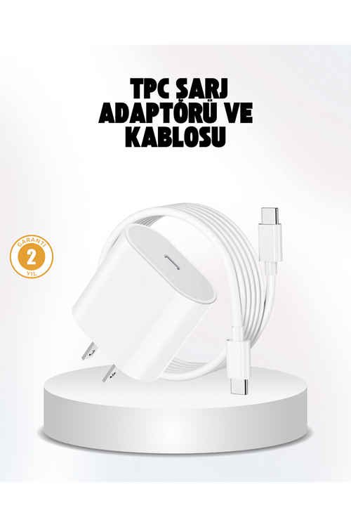 iPhone ve iPad Uyumlu 20W Güvenli USB-C Hızlı Şarj Adaptörü