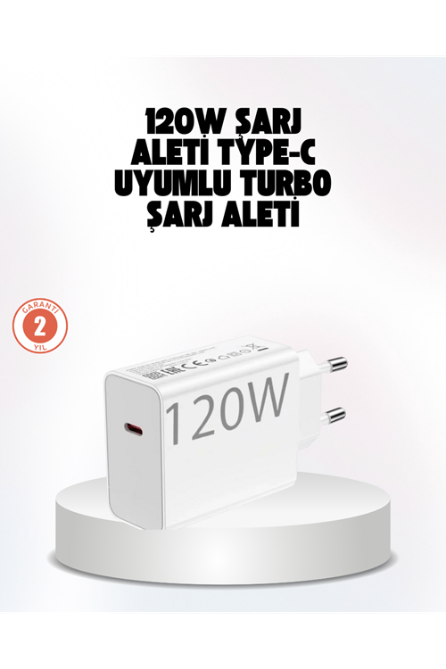 120W Güçlü Hızlı Şarj Adaptörü ve Type-C Kablo Seti – Güvenli Şarj Teknolojisi