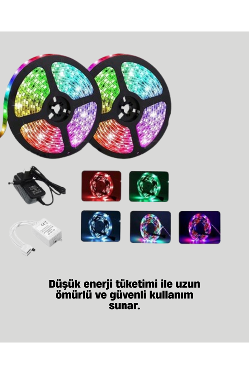 Müziğe Duyarlı Renkli Smart Şerit LED Işık USB Bağlantılı Ambiyans Aydınlatma