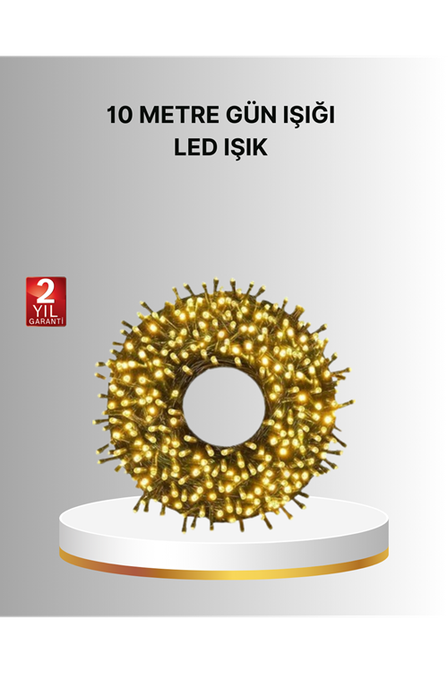 Uzun Ömürlü LED Teknolojili 10 Metre Şık Işıklı Süsleme Seti