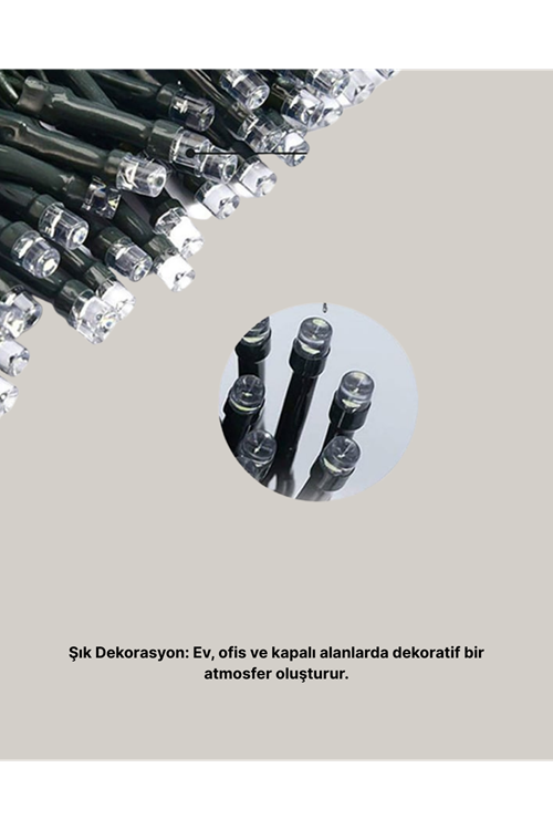 Animasyonlu LED Işıklı 10 Metre Uzaktan Kumandalı Dekoratif Işık
