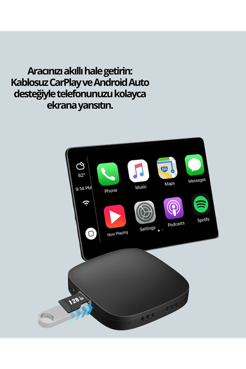 USB Girişli Tak Çalıştır Kablosuz Android Auto Cihazı