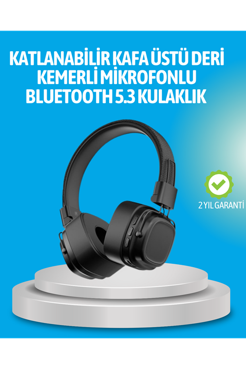 Deep Bass Destekli Kablosuz Katlanabilir Kulak Üstü Kulaklık