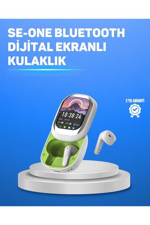 Şık Tasarımlı Siyah Beyaz Kablosuz Kulaklık Çoklu Dil Destekli