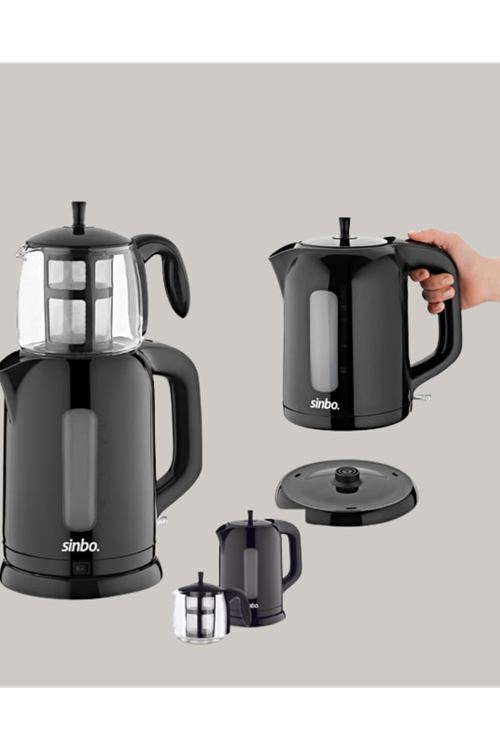 0,9 L Cam Demlik ve 1,7 L Su Haznesi ile Çay Keyfi