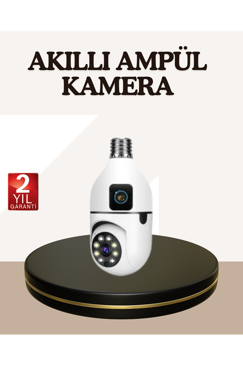 İki Yönlü Sesli WiFi Kamera – Ampul Tipi Ev ve Ofis Güvenlik Kamerası