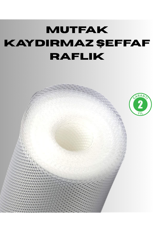 Kaydırmaz şeffaf raflık çekmece örtüsü 45x300 cm