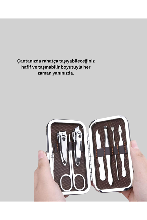 Paslanmaz Çelik Kişisel Bakım Seti – 7 Parça