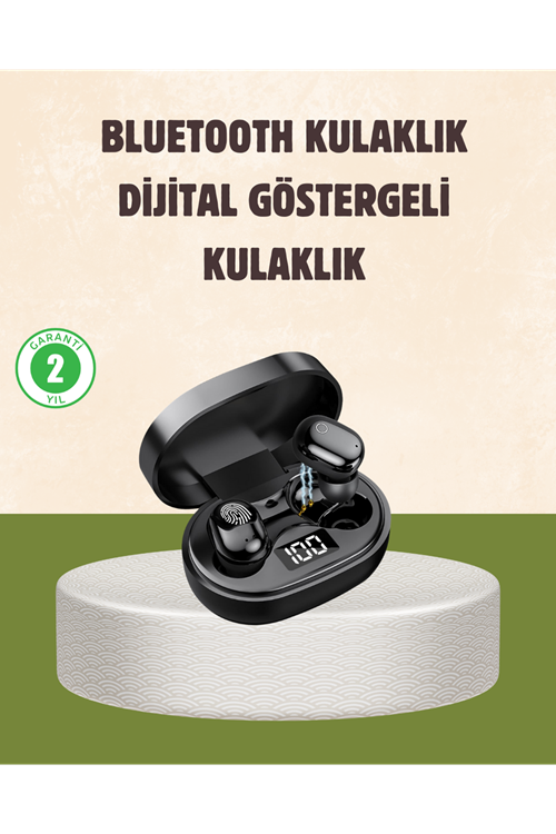 LED Ekranlı Şarjlı Kablosuz Kulak İçi Kulaklık