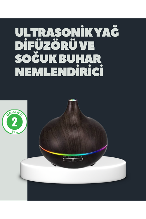 550ML Ultrasonik Hava Nemlendirici ve Aromaterapi Difüzörü