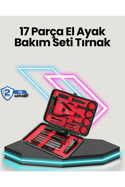 Profesyonel Paslanmaz Çelik Manikür & Pedikür Seti