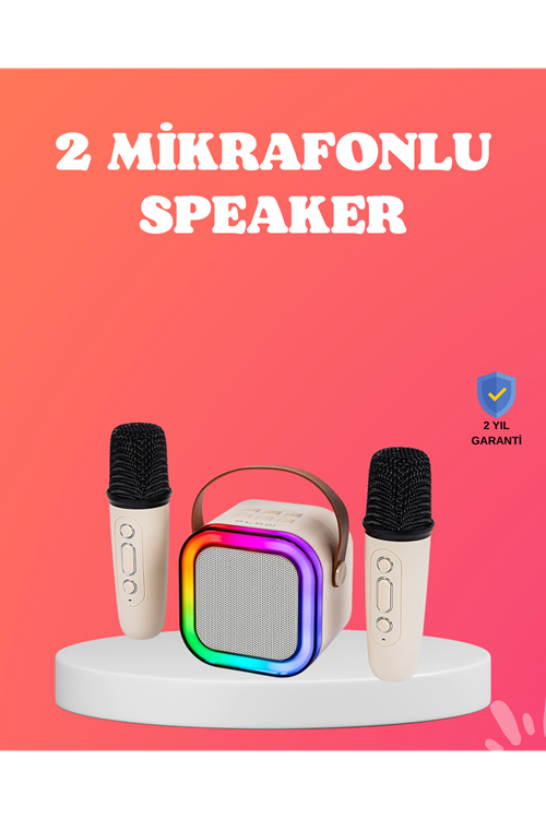 Bluetooth 5.0 Destekli Kablosuz Karaoke Hoparlör