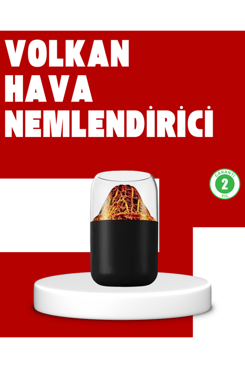 Volkanik Tasarımlı LED Işıklı Ultrasonik Nemlendirici