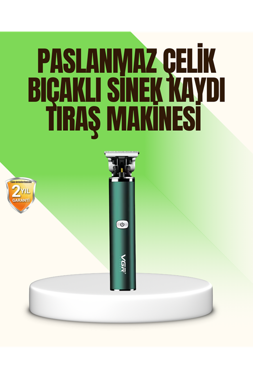 Koyu Yeşil Profesyonel Metal Gövdeli Saç Kesme Makinesi