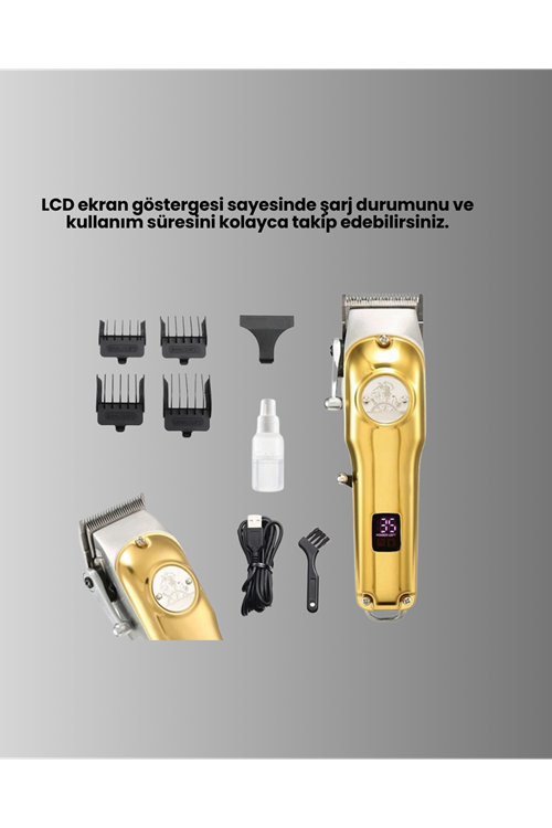 1800 mAh Bataryalı Uzun Kullanım Süreli Şarjlı Tıraş Makinesi