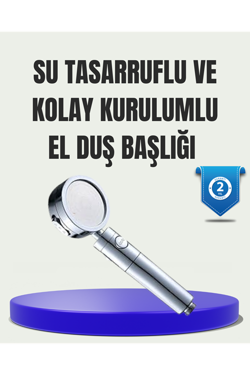 Masaj ve Yağmur Modlu Su Tasarruflu Duş Başlığı