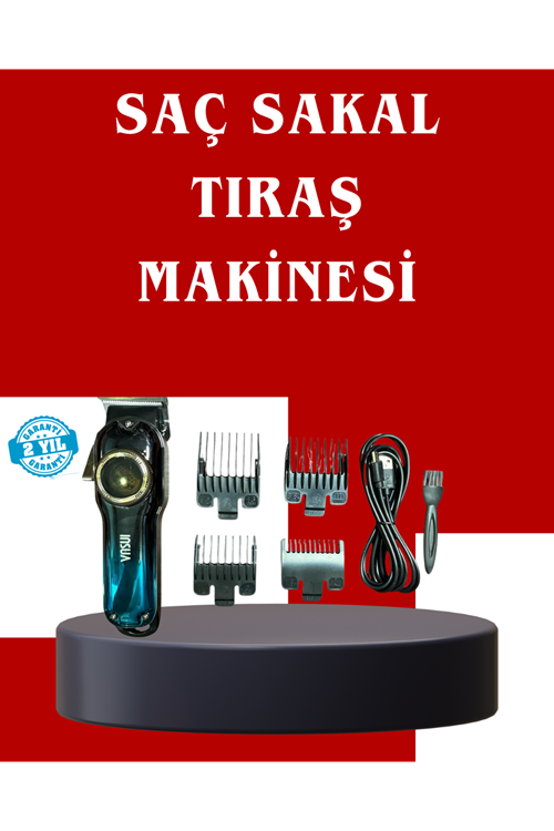 Uzun Çalışma Süreli LCD Göstergeli Saç Kesme Makinesi
