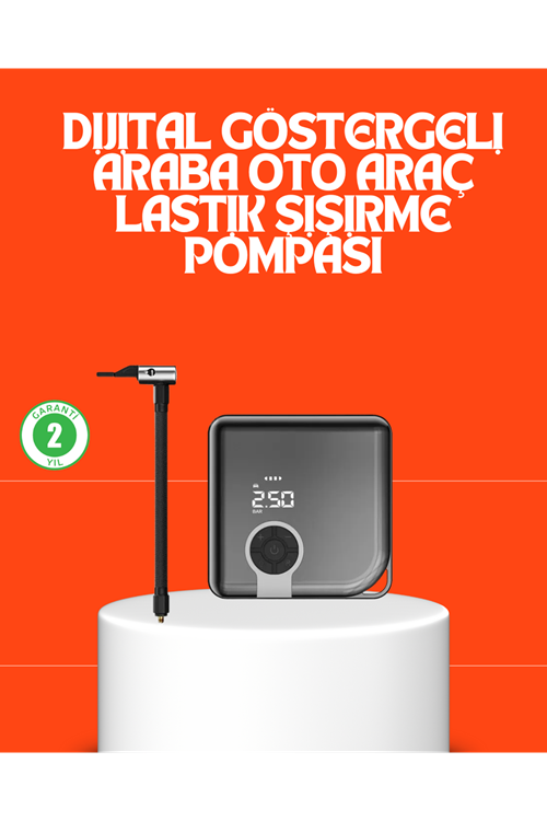 150 PSI Yüksek Basınç Kapasiteli Kablosuz Lastik Pompası