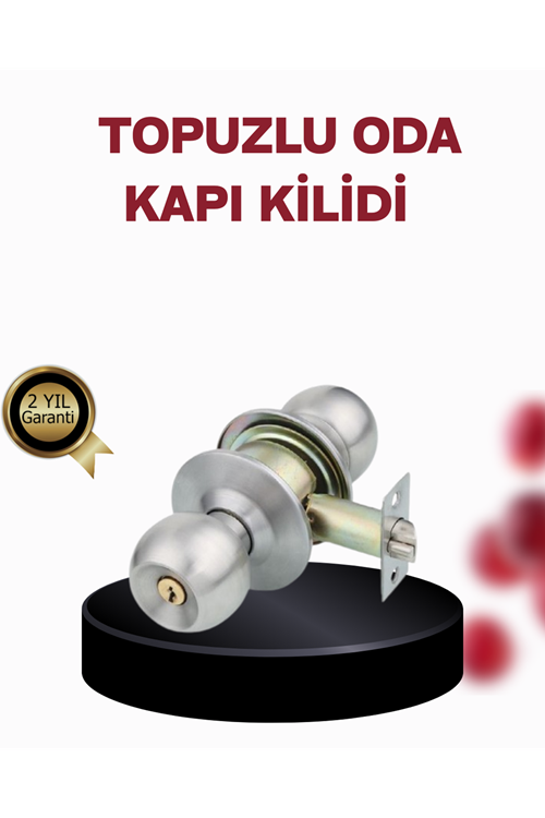 Paslanmaz Çelik Dayanıklı Topuzlu Kapı Kilidi
