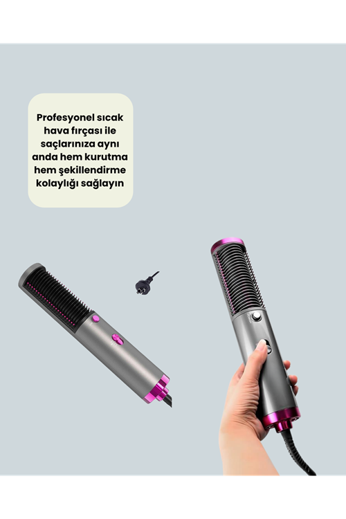 Profesyonel İyon Teknolojili Sıcak Hava Fırçası