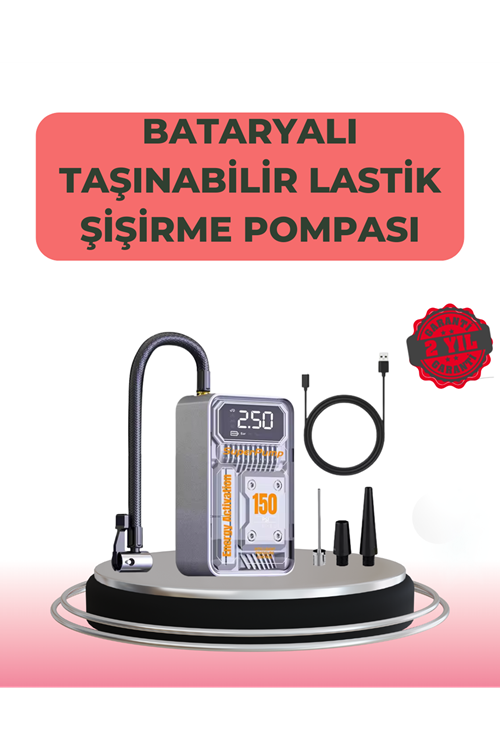 Çok Fonksiyonlu Araç, Bisiklet, Top Uyumlu Elektrikli Hava Pompası