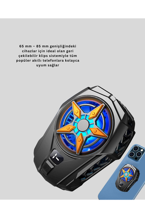 Oyunlar İçin Güçlü Telefon Soğutucu Fan Dijital Ekranlı