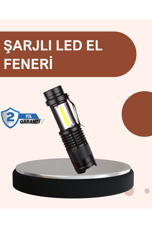 Alüminyum Gövdeli 2000 Lümen Güçlü LED El Feneri