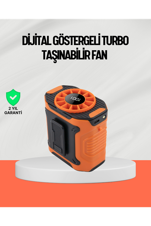 USB Şarjlı Güçlü Hız Ayarlı El ve Bel Fanı