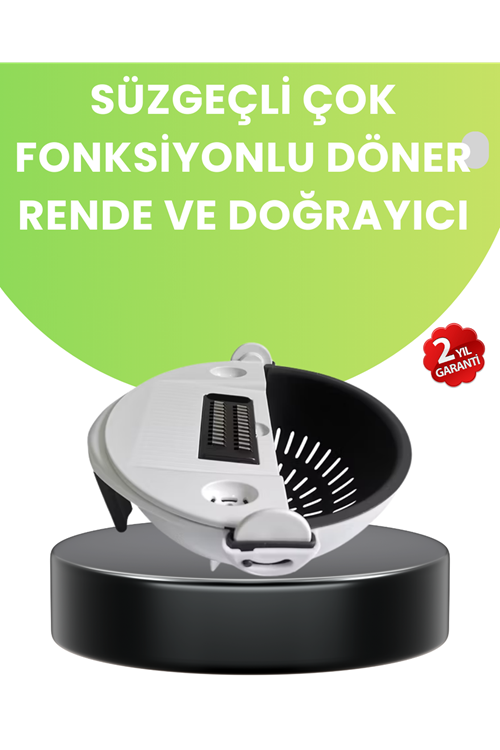 Ergonomik Sebze Rendeleyici ve Süzgeç Hazneli Dilimleyici
