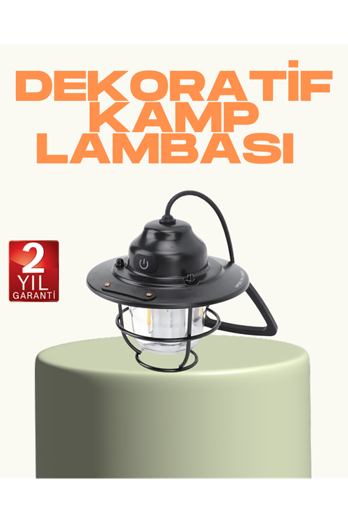 Hafif ve Taşınabilir Retro Tasarım Kamp Lambası