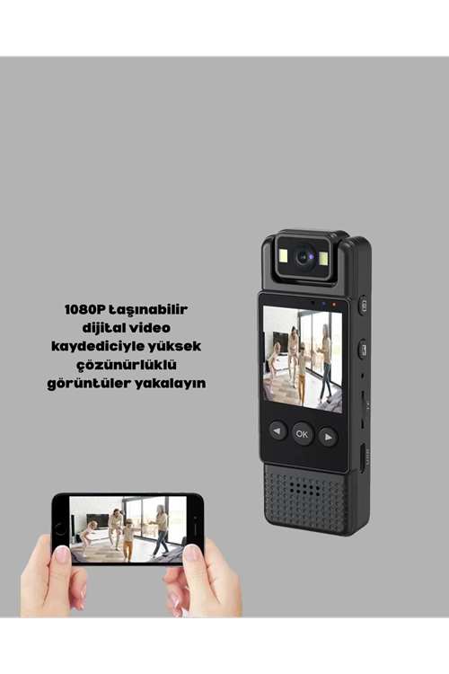 Mini Kamera 1080P Full HD Döner Lens Taşınabilir