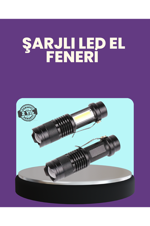 Suya Dayanıklı 4 Modlu Mini LED El Feneri