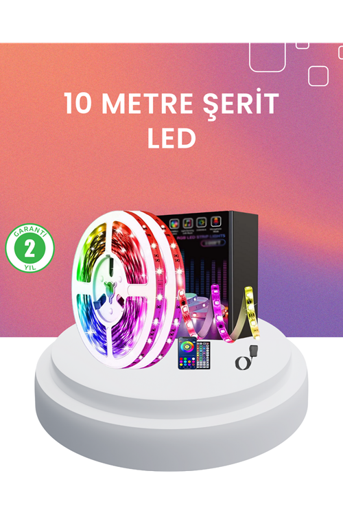 10 Metre Telefon Kontrollü Smart Şerit Led USB RGB Kumandalı