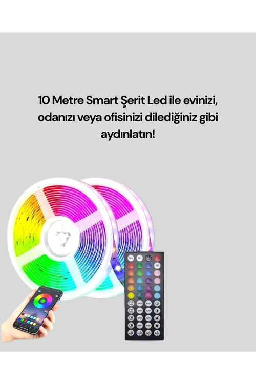 Su Geçirmez 10M Smart Şerit Led TV Arkası ve Oda Dekorasyonu İçin
