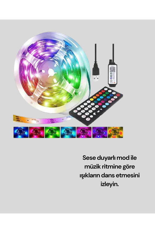Su Geçirmez 10M Smart Şerit Led TV Arkası ve Oda Dekorasyonu İçin