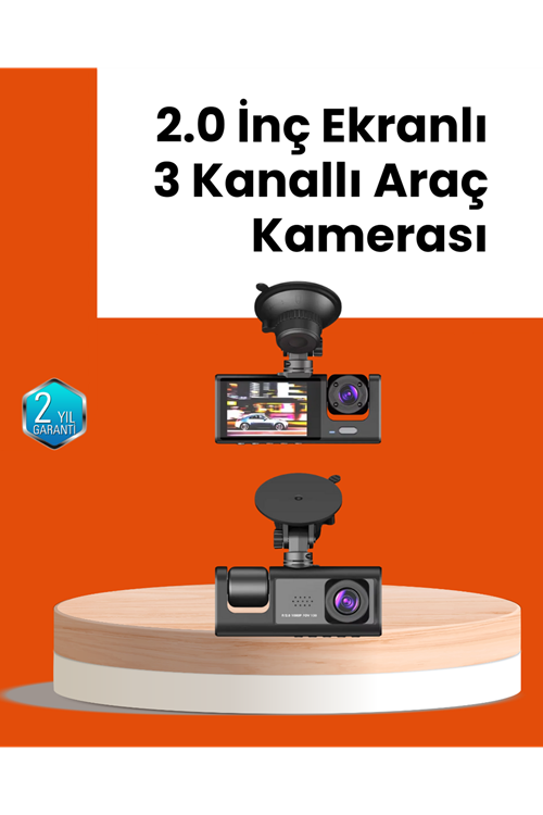 Full HD Araç Kamerası  Çift Yönlü Kayıt ve Darbe Sensörü