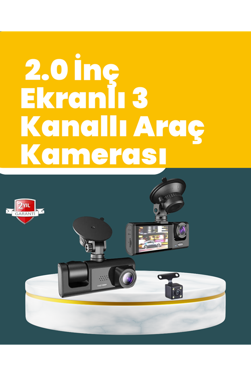 Full HD Çift Yönlü Araç Kamerası  Hareket Algılama  Döngüsel Kayıt