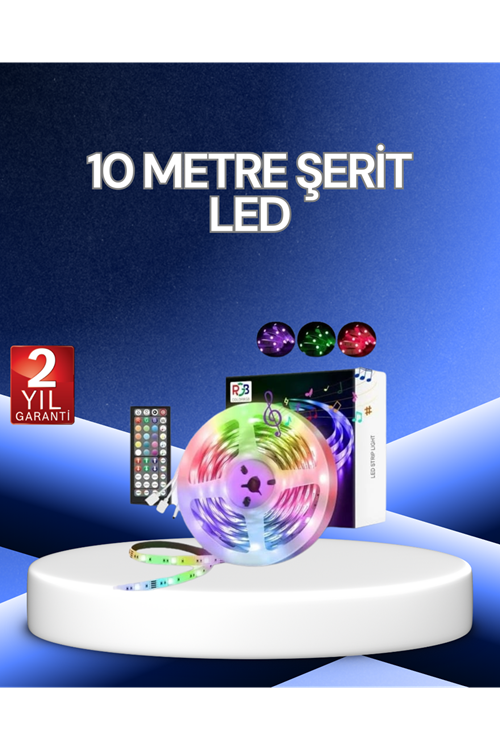 10 Metre Smart Şerit Led Bluetooth Telefon Kontrollü USB Enerjili