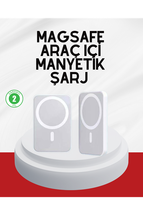 Şık Tasarımlı MagSafe Araç Telefon Tutucu Type-C Girişli