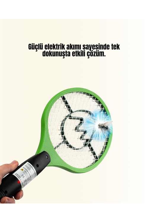 Çocuk ve Evcil Hayvan Dostu Elektrikli Sinek Raketi | Güvenli Kullanım