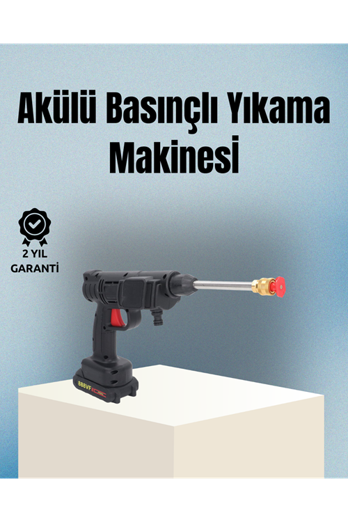 Taşınabilir Şarjlı Basınçlı Yıkama Tabancası Köpük Aparatlı