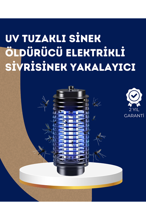 Elektrikli UV Işıklı Sivrisinek ve Böcek Öldürücü – Sessiz ve Güvenli Tuzak