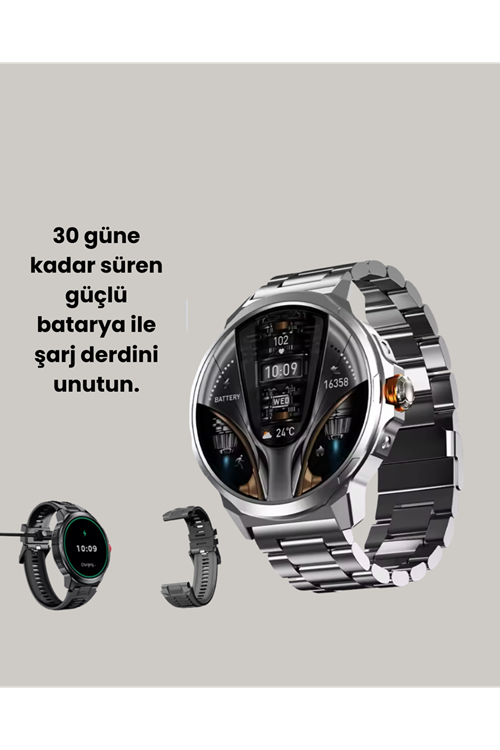 Şık Metal Kasa ve Değiştirilebilir Kordonlarla SW80 Smartwatch