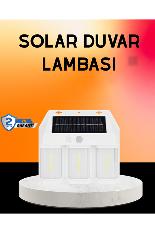 Güneş Enerjili 3 Modlu Duvar Apliği – Bahçe ve Garaj Aydınlatması